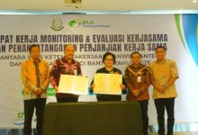 Kerjasama BPJS Ketenagakerjaan Kanwil Banten dan Kejati Banten. Foto Antara