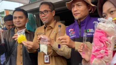 BBPOM Serang temukan 3 bahan pangan menganudng zat berbahaya di Pasar Rau. Foto Antara