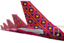 Buntut atau ekor pesawat Batik Air yang khas. Foto: Batik Air