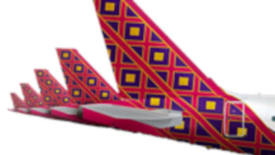Buntut atau ekor pesawat Batik Air yang khas. Foto: Batik Air