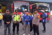 Keberangakatan para buruh di Banten ke Jakarta untuk memeperingati Hari Buruh. Foto Antara