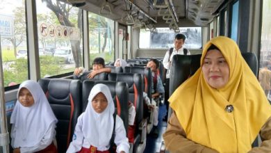 Bus Sekolah Gratis untuk pelajar di Kabupaten Tangerang. Foto: Antara