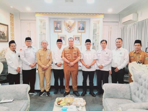 Pengurus BWI Kota Serang beraudiensi dengan Wali Kota Serang, Buri Rustandi. foto Humas BWI Kota Serang