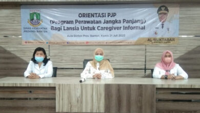 Sosialisasi caregiver untuk Lansia di Dinkes Banten. Foto: Dinkes Banten