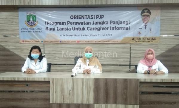 Sosialisasi caregiver untuk Lansia di Dinkes Banten. Foto: Dinkes Banten