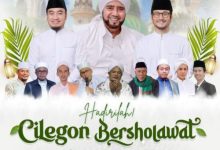 Acara Cilegon Bersholawat di Alun-alun Kota Cilegon. Foto Daeng Yusvin