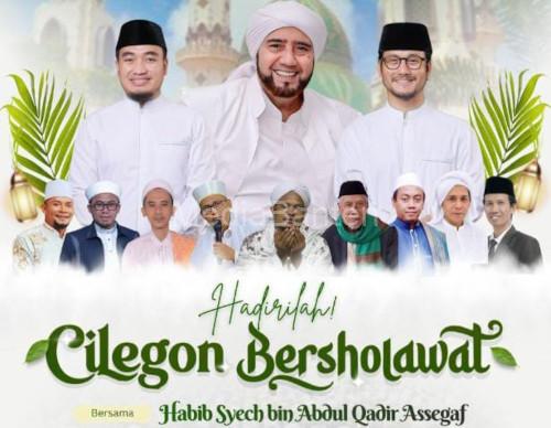 Acara Cilegon Bersholawat di Alun-alun Kota Cilegon. Foto Daeng Yusvin