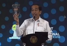 Presiden RI, Joko Widodo mengenalkan brand Haji Rocker Cofee. Foto: Istimewa