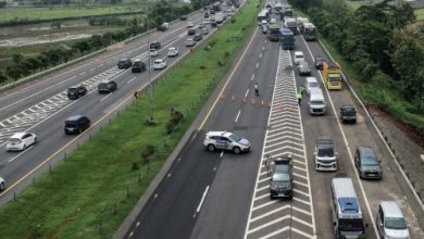 Rekayasa lalu lintas berupa contraflow dan oneway. Foto: Antara