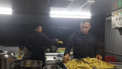 POlda Banten mendirikan dapur lapangan di Pelabuhan Ciwandan Foto Antara