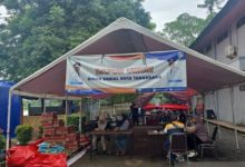 Dapur Umum Dinsos Kota Tangerang untuk korban banjir. Foto Antara