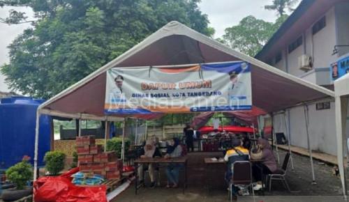 Dapur Umum Dinsos Kota Tangerang untuk korban banjir. Foto Antara