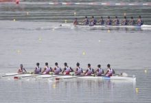 Emas terakhir dari lomba dayung. Foto: LKBN Antara