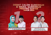 Debat pertama Paslon Gubernur dan Wakil Gubernur Banten. Foto: KPU Banten