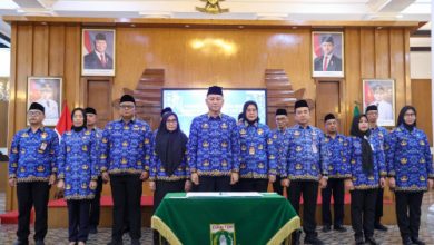 Pengukuhan Dewan Pengurus Korpri Provinsi Banten 2025 - 2030. Foto Biro Adpim Banten