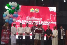 FKUB Kota Serang mendeklarasikan Kota Serang sebagai Kota Moderasi dan Toleransi. Foto Gusfaza