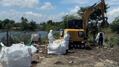 Proses dekontaminasi 22 pabrik di Cikande dari paparan zat radioaktif. Foto: Antara