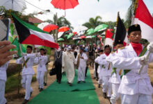 Penyambutan delegasi Dewan Pendidik Timur Tengah di Ponpes Ardaniah. Foto: Elis Fitriani