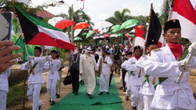 Penyambutan delegasi Dewan Pendidik Timur Tengah di Ponpes Ardaniah. Foto: Elis Fitriani