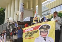 Aksi Demo GPMH di Kejaksaan Agung. Foto: GPMH