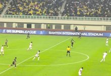 Pertandingan perdana di kandang baru Dewa United di BIS, dihajar Malut 1 - 3. Foto: Antara