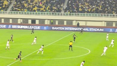 Pertandingan perdana di kandang baru Dewa United di BIS, dihajar Malut 1 - 3. Foto: Antara