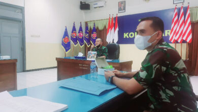 dankodikmar pimpin rapat juknis menembak senapan