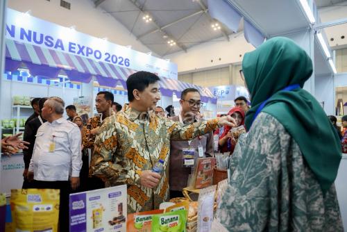 Wagub Banten, Achmad Dimyati Nataksumah di Trade Expo Indonesia. Foto Biro Apim Banten
