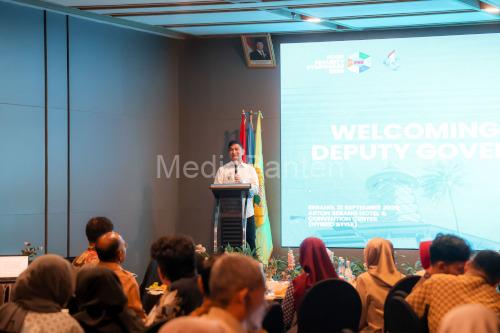 Wagub Banten, Achmad Dimyati Natakusumah dalam Food Security Symposium di Fakultas Pertanian Untirta. Foto Biro Adpim Banten
