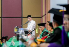 Wagub Banten, Achmad Dimyati Natakusumah hadir dalam pengukuhan guru besar UIN SMHB. Foto Biro Adpim Banten