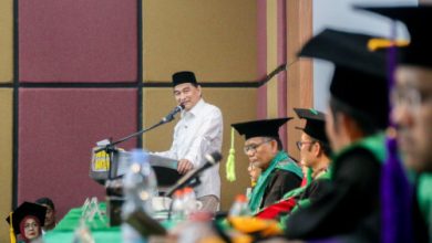 Wagub Banten, Achmad Dimyati Natakusumah hadir dalam pengukuhan guru besar UIN SMHB. Foto Biro Adpim Banten