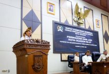 Wagub Banten, Achmad Dimyati Natakusumah pada acara HUT Kota Cilegon. Foto Biro Adpim Banten