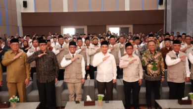 Wagub Banten, Achmad Dimyati Natakusumah menghadiri konsolidasi perhajian dan umrah. Foto Bir Adpim Banten