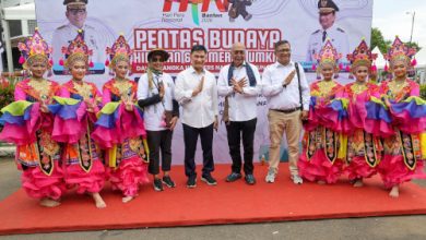 Wagub Banten, Achmad Dimyati Natakusumah pada Pentas Budaya HPN. Foto Brio Adpim Banten