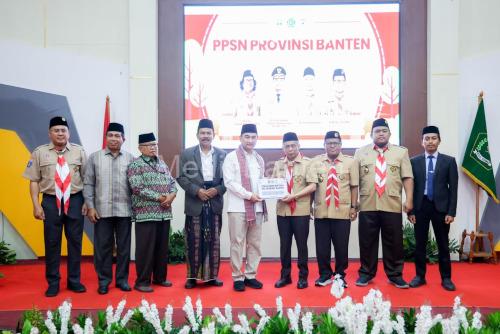 Wagub Banten, Achmad Dimyati Natakusumah melepas konteingen PPSN ke Jatim. foto Biro Adpim Banten
