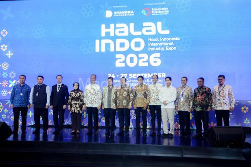Wagub Banten, Achmad Dimyati Natakusumah di Pameran Industri Halal Tangerang. Foto Biro Adpim Banten