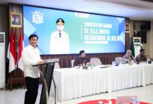 Wagub Banten, Achmad Dimyati Natakusumah dalam rapat Satgas Reforma Agraria Banten. Foto Biro Adpim Banten