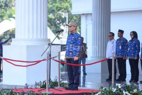 Wagub Banten, Achmad Dimyati Natakusumah jadi pimpinan upacara. Foto Biro Adpim Banten