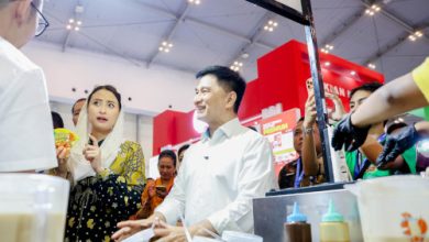 Wagub Banten, Achmad Dimyati Natakusumah pada acara pameran waralaba di Tangerang. Foto Biro Adpim Banten