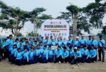 Kontingen Tim Olahraga Tradisional Kabupaten Serang. Foto Arief Soleh