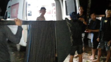 Koban gigitan ular dari warga Baduy ditadu ke ambulans. foto: LKBN Antara