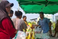 DKP Banten menggelar gerakan pangan murah di Rusunawa Margaluyu. Foto Antara