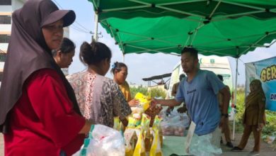 DKP Banten menggelar gerakan pangan murah di Rusunawa Margaluyu. Foto Antara