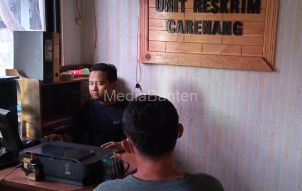 Sopir ekspedisi diperiksa polisi dari Polres Serang. Foto: Yono