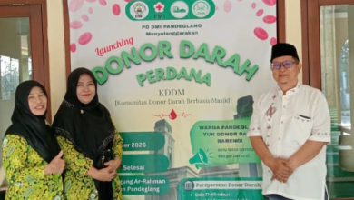 DMI Kabupaten Pandeglang meluncurkan komunitas donor darah berbasis masjid. Foto Nana Amdan