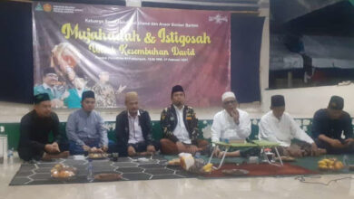 Doa bersama Banser Banten dan Kader NU Kota Serang. Foto: INR