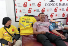 Donor darah pengemudi Maxim di Pandeglang. Foto: PR Maxim