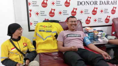 Donor darah pengemudi Maxim di Pandeglang. Foto: PR Maxim