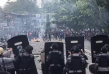 Kerusuhan dalam demo ke DPR RI yang dipicu sikap anggota DPR. Foto: Istimewa