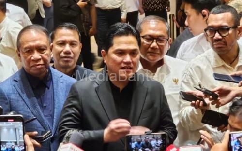 Erick Thohir, Ketua Umum PSSI dalam sebuah jumpa pers. Foto: Antara